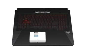 Asus TUF FX705GM Original Tastatur inkl. Topcase FR (französisch) schwarz/rot/schwarz mit Backlight