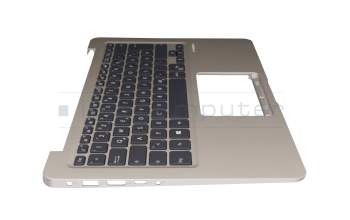 Asus VivoBook 14 X411UA Original Tastatur inkl. Topcase DE (deutsch) schwarz/champagner mit Backlight