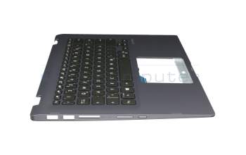 Asus VivoBook Flip 14 TP412FA Original Tastatur inkl. Topcase DE (deutsch) schwarz/blau mit Backlight