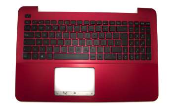Asus X555LF Original Tastatur inkl. Topcase DE (deutsch) schwarz/rot