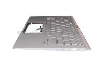 Asus ZenBook 14 UX433FA Original Tastatur inkl. Topcase DE (deutsch) silber/silber mit Backlight