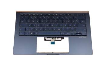 Asus ZenBook 14 UX433FLC Original Tastatur inkl. Topcase DE (deutsch) blau/blau mit Backlight