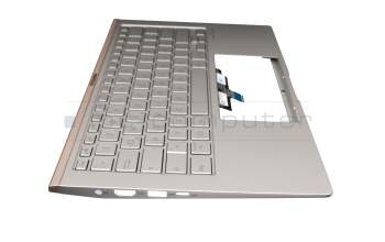 Asus ZenBook 14 UX433FLC Original Tastatur inkl. Topcase DE (deutsch) silber/silber mit Backlight