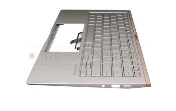 Asus ZenBook 14 UX434FLC Original Tastatur inkl. Topcase DE (deutsch) silber/silber mit Backlight