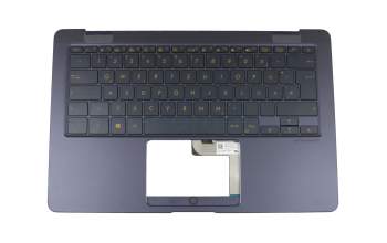 Asus ZenBook 3 Deluxe UX490UA Original Tastatur inkl. Topcase DE (deutsch) schwarz/blau mit Backlight