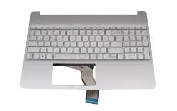 BJEPH4AM2ILPLJ Original HP Tastatur inkl. Topcase DE (deutsch) silber/silber