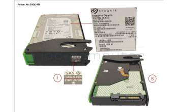 Fujitsu CA08226-E516 DX HDDE FIPS NLSAS HD DRIVE 3.5\" 8TB 7.2