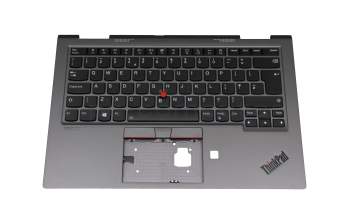 CM19-CH F8 Original Lenovo Tastatur inkl. Topcase UK (englisch) schwarz/grau mit Backlight und Mouse-Stick
