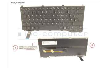 Fujitsu CP747834-XX KEYBOARD BLACK W/ TS GERMAN