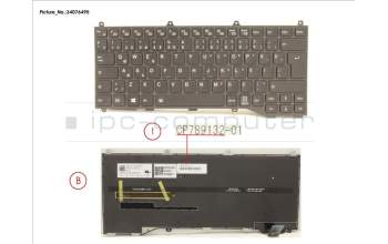 Fujitsu CP789132-XX KEYBOARD BLACK W/ BL TURKEY