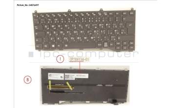 Fujitsu CP789134-XX KEYBOARD BLACK W/ BL ARABIC/UK