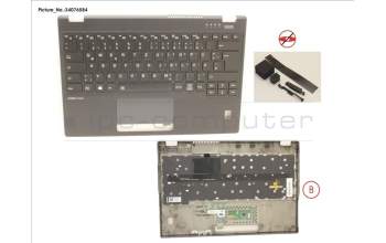 Fujitsu CP793288-XX UPPER ASSY INCL. KEYB GERMAN W/FP