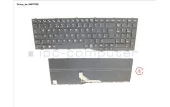 Fujitsu CP795507-XX KEYBOARD BLACK UK WIN10