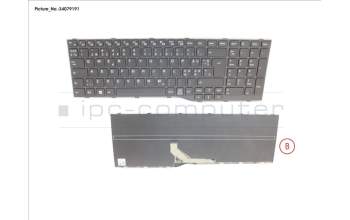 Fujitsu CP795510-XX KEYBOARD BLACK NORDIC WIN10