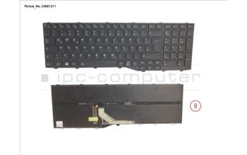 Fujitsu CP795603-XX KEYBOARD BLACK W/ BL GERMANY