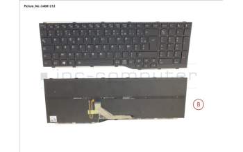 Fujitsu CP795604-XX KEYBOARD BLACK W/ BL FRANCE