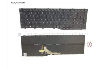 Fujitsu CP795614-XX KEYBOARD BLACK W/ BL NORDIC