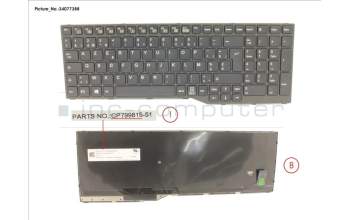 Fujitsu CP799815-XX KEYBOARD BELGIUM (BLACK)