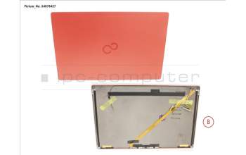 Fujitsu CP803908-XX LCD BACK COVER RED W/ HELLO