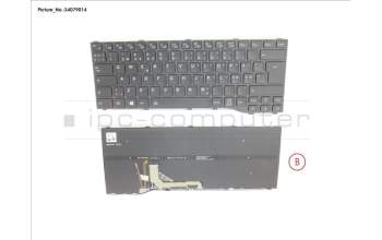 Fujitsu CP806532-XX KEYBOARD BLACK W/ BL NORDIC
