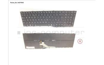 Fujitsu CP806594-XX KEYBOARD BLACK W/ BL UK