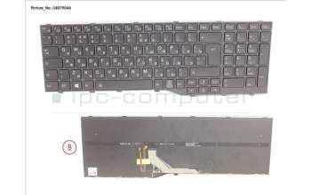 Fujitsu CP806600-XX KEYBOARD BLACK W/ BL RUSSIA/US