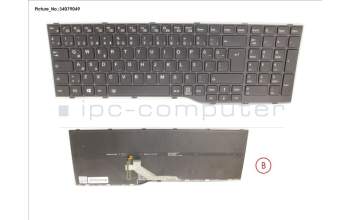 Fujitsu CP806603-XX KEYBOARD BLACK W/ BL TURKEY