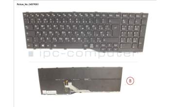 Fujitsu CP806605-XX KEYBOARD BLACK W/ BL ARABIC/UK