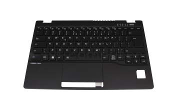 CP823842-02 Original Fujitsu Tastatur inkl. Topcase US (englisch) schwarz/schwarz mit Backlight