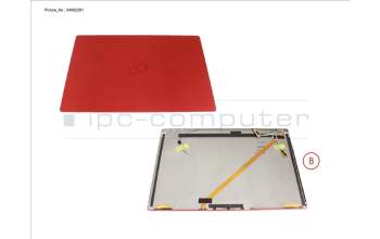 Fujitsu CP826991-XX LCD BACK COVER RED W/ HELLO W/ WLAN ANT.