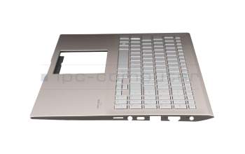 CQ9501QVW Original Asus Tastatur inkl. Topcase DE (deutsch) silber/rosé mit Backlight
