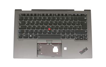 CS19BL-85D0 Original Lenovo Tastatur inkl. Topcase DE (deutsch) schwarz/grau mit Backlight und Mouse-Stick