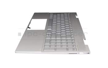 DJM20A11S001013 Original HP Tastatur inkl. Topcase DE (deutsch) silber/silber mit Backlight (DSC Grafik)