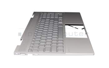 DJM20A11S001013 Original HP Tastatur inkl. Topcase DE (deutsch) silber/silber mit Backlight (DSC Grafik)