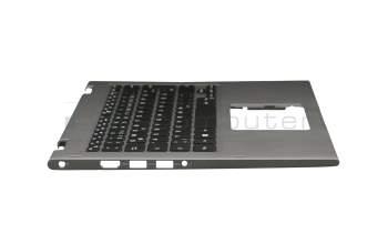 DMH2R Original Dell Tastatur inkl. Topcase DE (deutsch) schwarz/silber mit Backlight