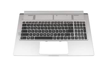 E2P-7G10423-TA2 Original MSI Tastatur inkl. Topcase DE (deutsch) schwarz/silber mit Backlight