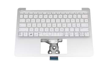 EAY0Q00501A Original HP Tastatur inkl. Topcase DE (deutsch) weiß/silber
