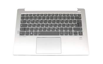 ET171000110 Original Lenovo Tastatur inkl. Topcase DE (deutsch) grau/silber mit Backlight (fingerprint)