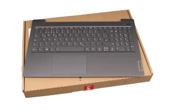 ET1K7000200 Original Lenovo Tastatur inkl. Topcase DE (deutsch) grau/grau mit Backlight (USB-C Ladeanschluss)