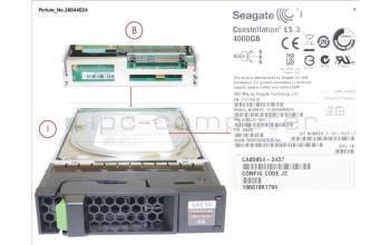 Fujitsu FUJ:CA07670-E094 DX S3 HD DRIVE 3.5\' 4TB 7.2KRPM X1