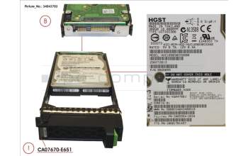 Fujitsu FUJ:CA07670-E651 DX S3 HDD SAS 300GB 10KRPM 2.5\" X1