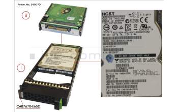 Fujitsu FUJ:CA07670-E652 DX S3 HDD SAS 600GB 10KRPM 2.5\" X1