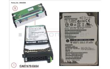 Fujitsu FUJ:CA07670-E654 DX S3 HDD SAS 1,2TB 10K 2.5 X1