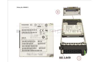 Fujitsu FUJ:CA07670-E836 DXS3 MLC SSD SAS 3.84TB 12G 2.5 X1
