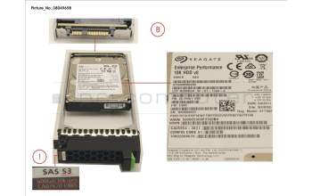 Fujitsu FUJ:CA07670-E885 DX S3 HD DRIVE 2.5\' 600GB 10KRPM