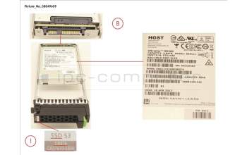 Fujitsu FUJ:CA07670-E896 DXS3 MLC SSD SAS 3.84TB 12G 2.5 X1
