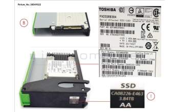 Fujitsu FUJ:CA08226-E463 DX S4 HDDE MLC SSD SAS 3.5\' 3.84TB 12G