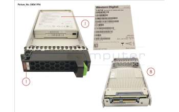 Fujitsu FUJ:CA08226-E675 DX S3/S4 SED SSD 2.5\" 1.92TB DWPD1 12G
