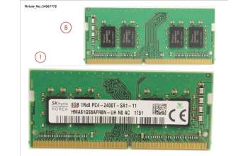 Fujitsu FUJ:CA46212-5710 MEMORY 8GB DDR4