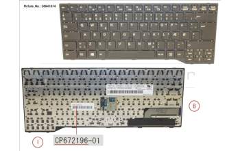 Fujitsu FUJ:CP672196-XX KEYBOARD BLACK W/ TS DENMARK